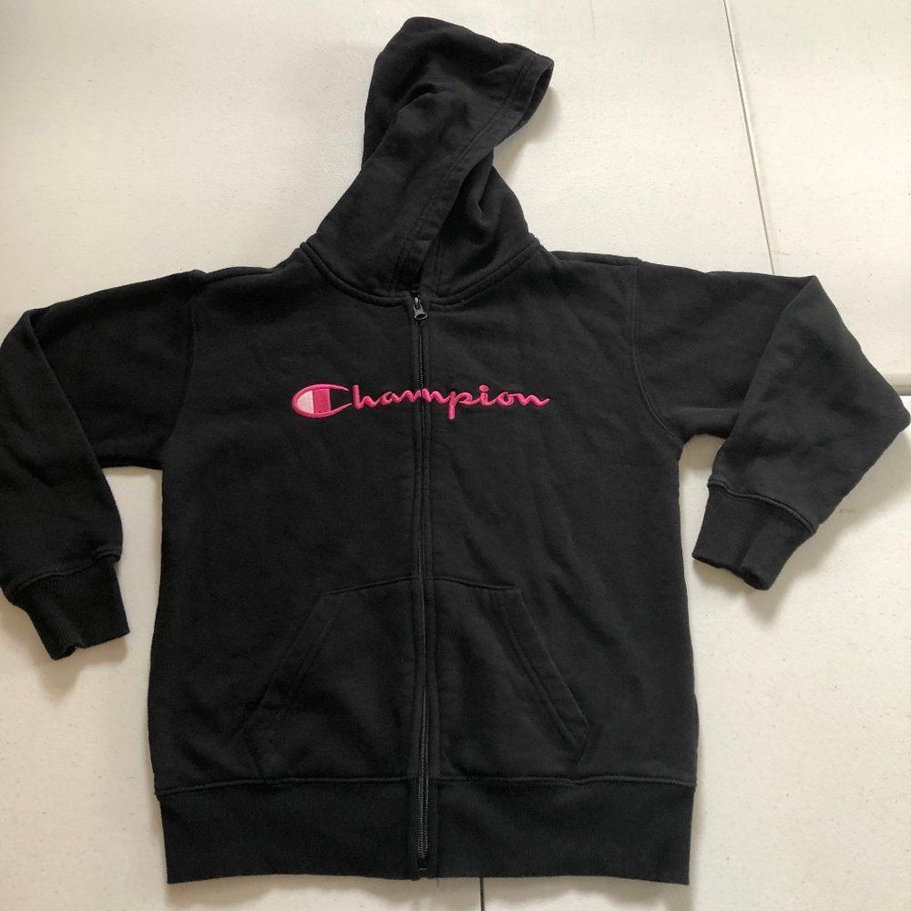 Girls Champion Full Zip Hoodie Sweatshirt Youth M Medium
